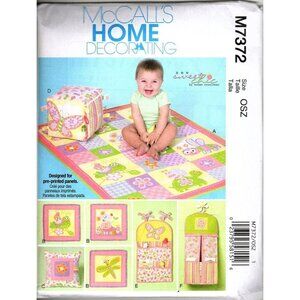 McCalls M7372 Nursery Accessories Blanket, Blocks, Organizers Sewing Pattern